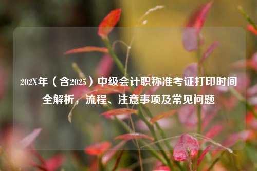 202X年(含2025)中级会计职称准考证打印时间全解析,流程、注意事项及常见问题