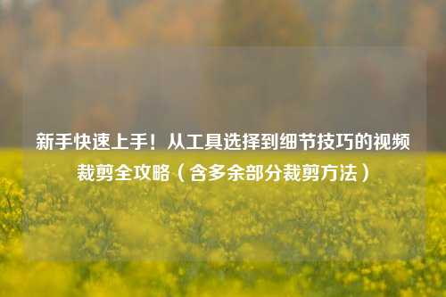 新手快速上手!从工具选择到细节技巧的视频裁剪全攻略(含多余部分裁剪方法)