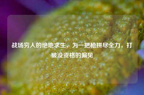 战场穷人的绝地求生,为一把枪拼尽全力,打破没资格的偏见