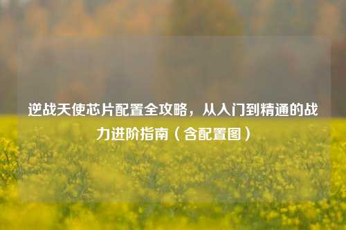 逆战天使芯片配置全攻略，从入门到精通的战力进阶指南（含配置图）