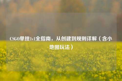 CSGO单挑1v1全指南，从创建到规则详解（含小地图玩法）